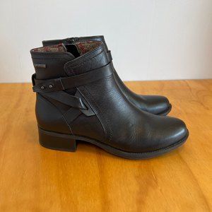 Rockport Copley Strap Waterproof Black Leather Ankle Boots Women's Size 10